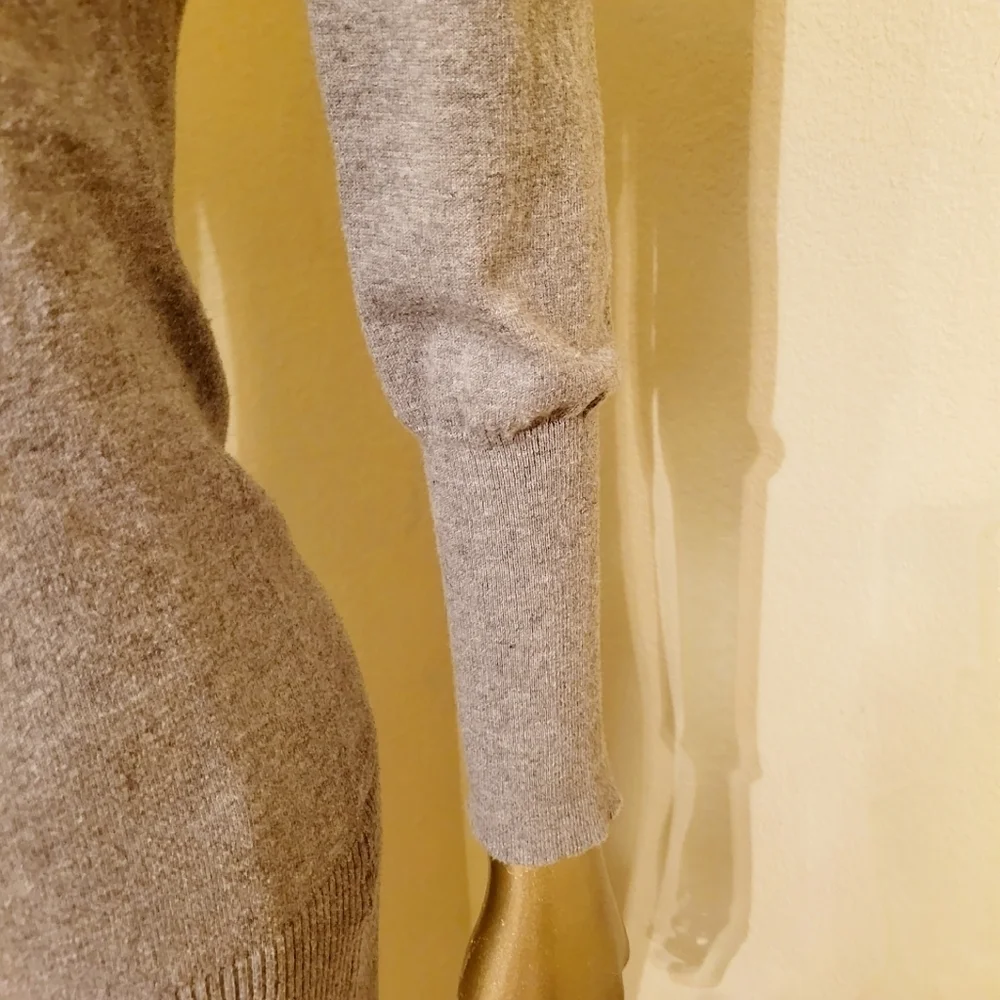 VENUS Heather Grey Long Line Cardigan Sweater With Lace Trim Sz Small